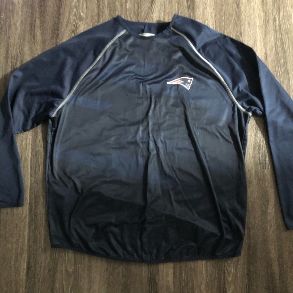 Majestic Therma Base New England Patriots Navy Blue Pullover Size XL - Picture 5 of 8